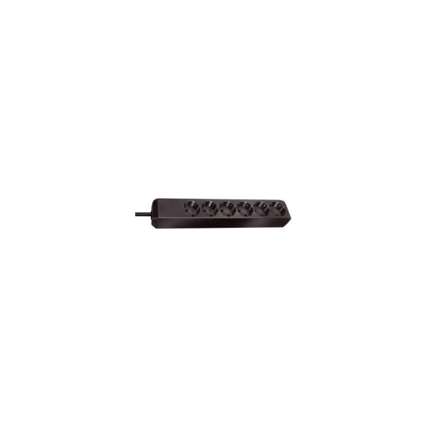 Brennenstuhl Eco-Line - 6 AC-Ausgänge - Typ H - Schwarz - 1,5 m - 330 mm