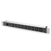 DIGITUS Steckdosenleiste mit Aluminiumprofil, 9-fach, IEC...