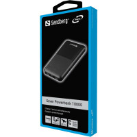 SANDBERG Saver Powerbank 10000, 10000 mAh, Lithium Polymer (LiPo), Schwarz