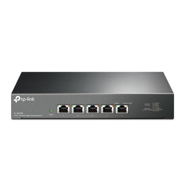 TP-LINK 5-Port 10G Desktop Switch, Unmanaged, 10G Ethernet (100/1000/10000), Wandmontage