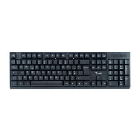 Equip Kabelloses Tastatur und Mausset, IT Layout (QWERTY), Volle Größe (100%), RF Wireless, QWERTY, Schwarz, Maus enthalten