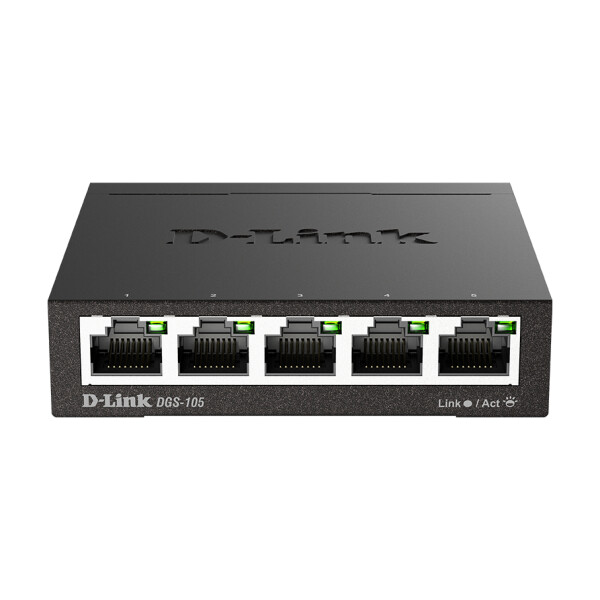 D-Link DGS-105, Unmanaged, L2, Gigabit Ethernet (10/100/1000), Vollduplex