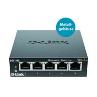 D-Link DGS-105, Unmanaged, L2, Gigabit Ethernet (10/100/1000), Vollduplex