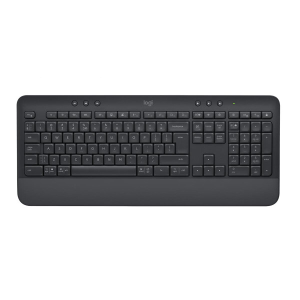 Logitech Signature K650, Volle Größe (100%), Bluetooth, Membran Key Switch, QWERTY, Graphit