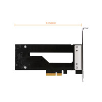 Icy Dock MB840M2P-B, PCIe, M.2, PCIe 3.0, Schwarz, Silber, Passiv, 32 Gbit/s