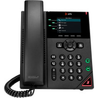 HP POLY VVX 250 IP Telefon mit 4 Leitungen und...