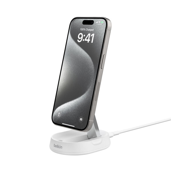 Belkin BoostCharge Pro, Drinnen, AC, Kabelloses Aufladen, 1,5 m, Weiß