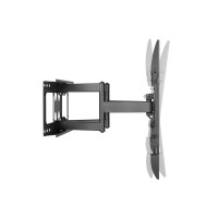 Equip Neig-/schwenkbare TV-Wandmontagehalterung, 37 bis 80 Zoll, 2,03 m (80 Zoll), 200 x 200 mm, 600 x 400 mm, -15 - 5°, Kunststoff, Edelstahl, Schwarz