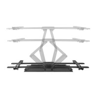 Equip Neig-/schwenkbare TV-Wandmontagehalterung, 37 bis 80 Zoll, 2,03 m (80 Zoll), 200 x 200 mm, 600 x 400 mm, -15 - 5°, Kunststoff, Edelstahl, Schwarz