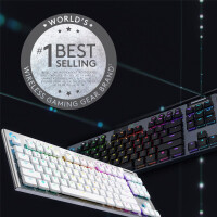 Logitech G G915 TKL, Volle Größe (100%), USB, Mechanischer Switch, QWERTY, RGB-LED, Karbon