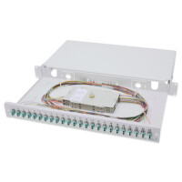 DIGITUS LWL Spleißbox, bestückt, LC, OM3