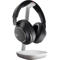 HP POLY Voyager Surround 85 UC USB-C-Headset, für Microsoft Teams zertifiziert, + USB-C/A-Adapter +Ladestation, Kabellos, Anrufe/Musik/Sport/Alltag, 20 - 20000 Hz, 275 g, Kopfhörer, Schwarz