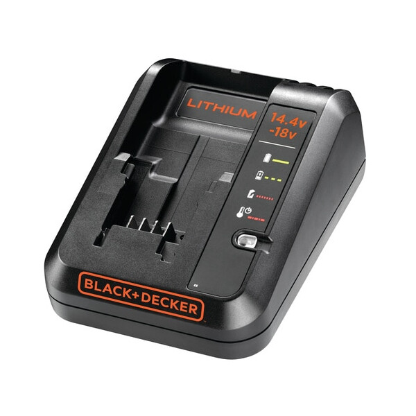 Black & Decker BDC1A, Ladegerät, Black & Decker, Schwarz, Lithium-Ion (Li-Ion), 14.4 - 18 V, 1 Ah