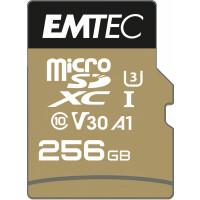 EMTEC SpeedIN Pro, 256 GB, MicroSDXC, Klasse 10, UHS-I,...