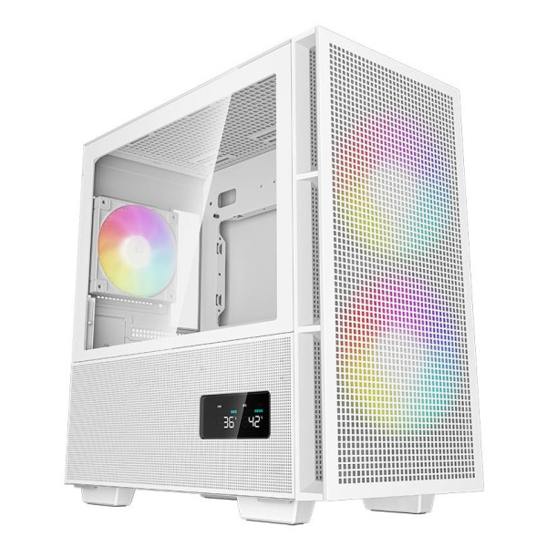 Deepcool R-CH360-WHAPE3D-G-1, Micro Tower, PC, Weiß, micro ATX, Mini-ITX, ABS, SPCC, Gehärtetes Glas, Gaming