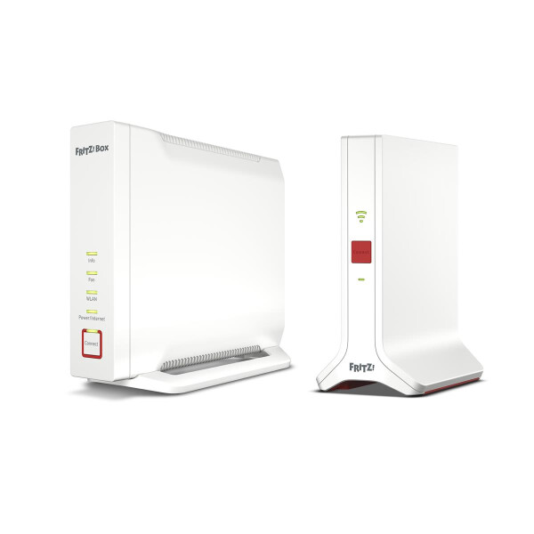 AVM FRITZ! Mesh Set 20003054, Weiß, 4x4, Desktop-/Pol-Router, Leistung, WLAN, Tri-Band (2,4 GHz / 5 GHz / 5 GHz), Wi-Fi 6 (802.11ax)