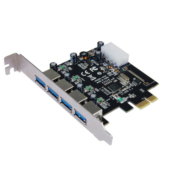 Longshine LCS-6380-4, PCIe, USB 3.2 Gen 1 (3.1 Gen 1), PCIe 2.0, 5 Gbit/s