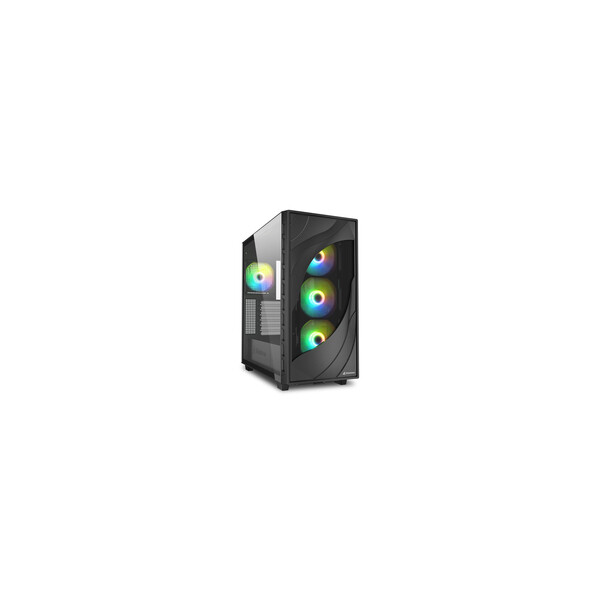Sharkoon Gehäuse Rebel C80G RGB ATX 1xGlas schwa - Midi/Minitower - ATX