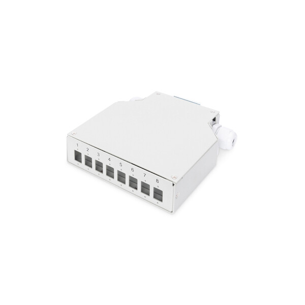DIGITUS Hutschienen Spleißbox für 8 LC/DX Kupplungen