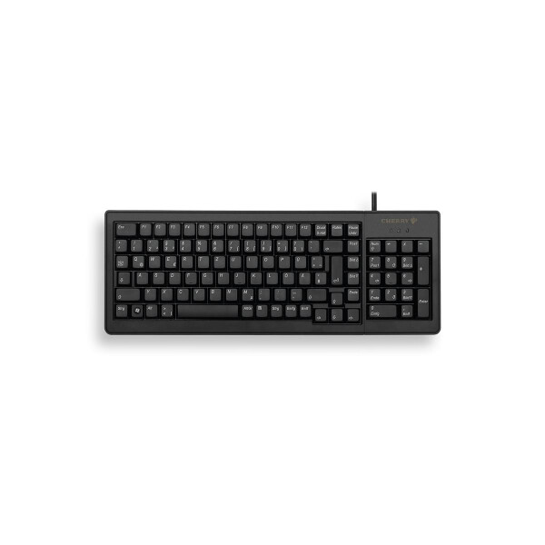Cherry XS Complete, Volle Größe (100%), Kabelgebunden, USB, Mechanischer Switch, QWERTY, Schwarz