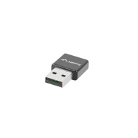 Lanberg NC-0300-WI, Kabellos, USB, 2400 Mbit/s, Schwarz