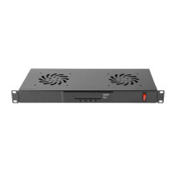 Lanberg AK-1502-B, Lüftertafel, Schwarz, 2 Lüfter, 1U, AC, 230 V