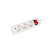 Lanberg PS1-03F-0150-W, 1,5 m, Drinnen, Typ F, Type F (CEE 7/4), IP20, Weiß