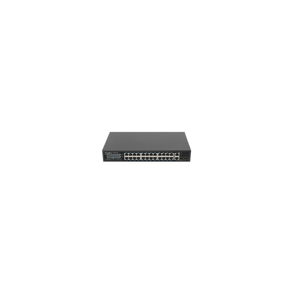 Lanberg Switch 24X 100MB DSP+/2X Combo Rack 19" 250W - Switch - 1 Gbps