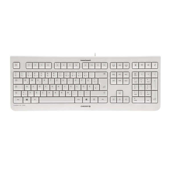 Cherry KC 1000, Volle Größe (100%), Kabelgebunden, USB, AZERTY, Grau