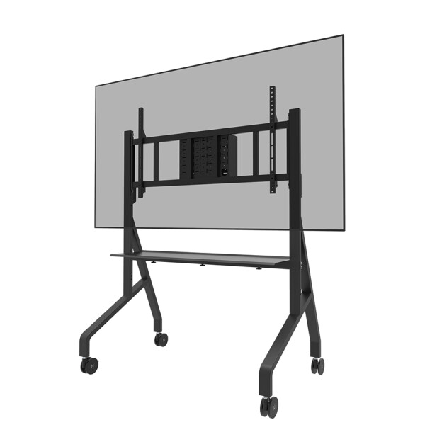 Neomounts Bodenständer, Multimedia-Wagen/Trolley, Schwarz, Stahl, 125 kg, 165,1 cm (65"), 2,79 m (110")