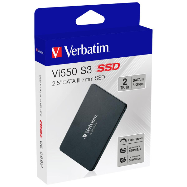 Verbatim Vi550 S3, 2 TB, 2.5", 550 MB/s, 6 Gbit/s