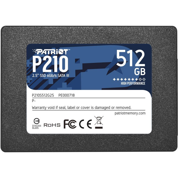 PATRIOT Memory P210, 512 GB, 2.5", 500 MB/s