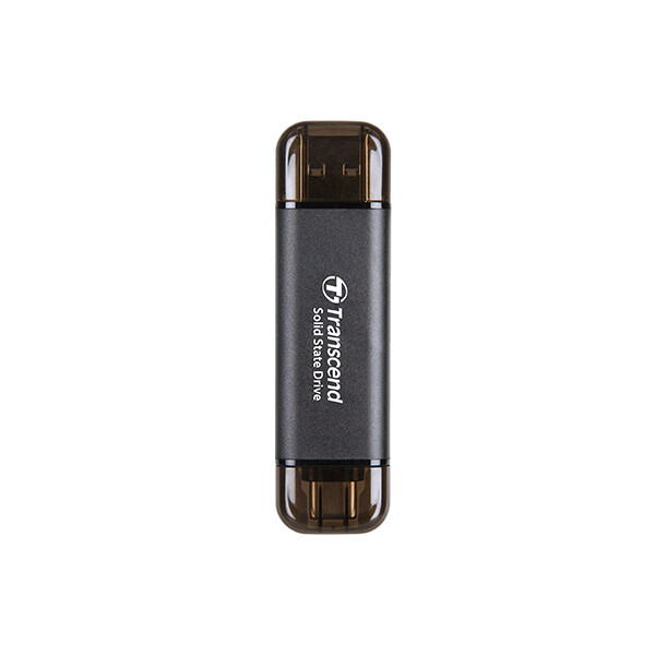 Transcend ESD310C, 256 GB, USB Typ-A auf USB Typ-C, USB 3.2 Gen 2x2, 1050 MB/s, Schwarz