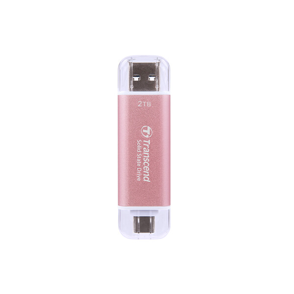 Transcend ESD310, 2 TB, USB Typ-A auf USB Typ-C, 3.2 Gen 2 (3.1 Gen 2), 10 Gbit/s, Passwortschutz, Pink
