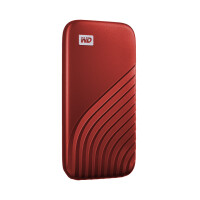 WD My Passport, 1 TB, USB Typ-C, 3.2 Gen 2 (3.1 Gen 2), 1050 MB/s, Passwortschutz, Rot