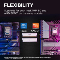 Crucial Pro Overclocking, 32 GB, 2 x 16 GB, DDR5, 6000 MHz, 288-pin DIMM