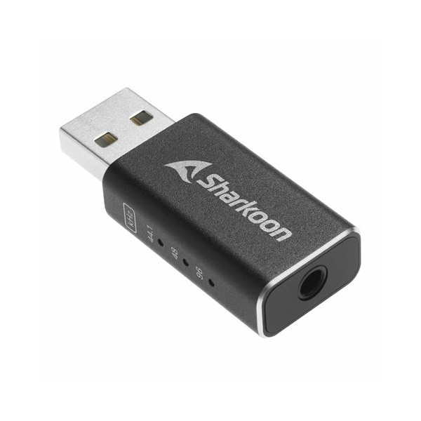 Sharkoon DAC Pro S, USB Typ-A, 3,5 mm, Männlich, Schwarz, PC, 2 V