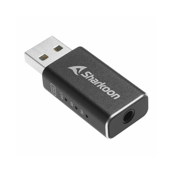 Sharkoon DAC Pro S, USB Typ-A, 3,5 mm, Männlich, Schwarz, PC, 2 V