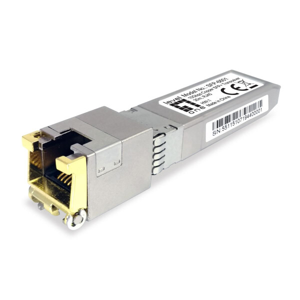 LevelOne SFP-6601, Kupfer, 10000 Mbit/s, SFP+, 100 m, 2.5 Gigabit Ethernet, 5 Gigabit Ethernet, 10 Gigabit Ethernet, Gigabit Ethernet, IEEE 802.3, IEEE 802.3an, IEEE 802.3az
