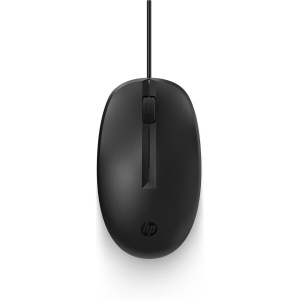 HP 125 Kabelgebundene Maus, Beidhändig, Optisch, USB Typ-A, Schwarz