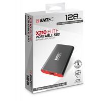 EMTEC X210 Elite, 128 GB, USB Typ-C, 3.2 Gen 2 (3.1 Gen 2), 10 Gbit/s, Schwarz