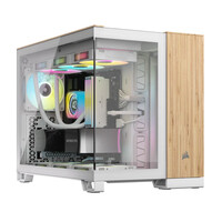 Corsair 2500X weiss/hellbraun Tempered Glass x 2