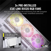 Corsair iCUE LINK 3500X RGB, Midi Tower, PC, Weiß, EATX, Gaming, Multi
