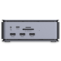 Lindy 43372, Andocken, USB4, 100 W, 3,5 mm, 1000 Mbit/s, Anthrazit