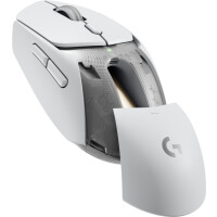 Logitech G G309, rechts, Optisch, RF Wireless + Bluetooth, 2560 DPI, 400 fps, Weiß