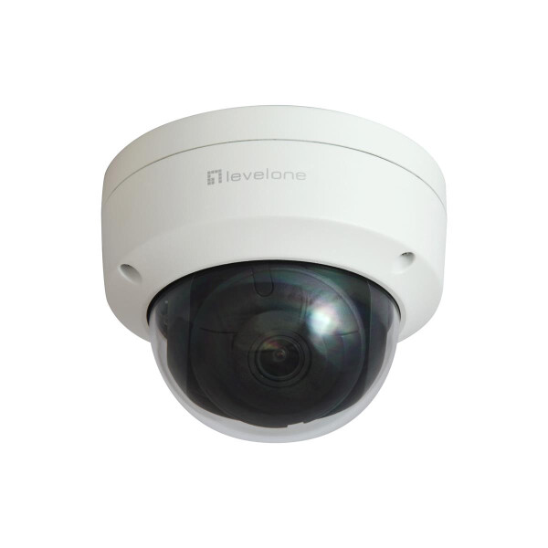 LevelOne GEMINI Feste-Dom-IP-Netzwerk-Kamera, 6 Megapixel, H.265, 802.3af PoE, IR-LEDs, Innen / Außen, IP-Sicherheitskamera, Innen & Außen, Kabelgebunden, Zimmerdecke, Weiß, Dome