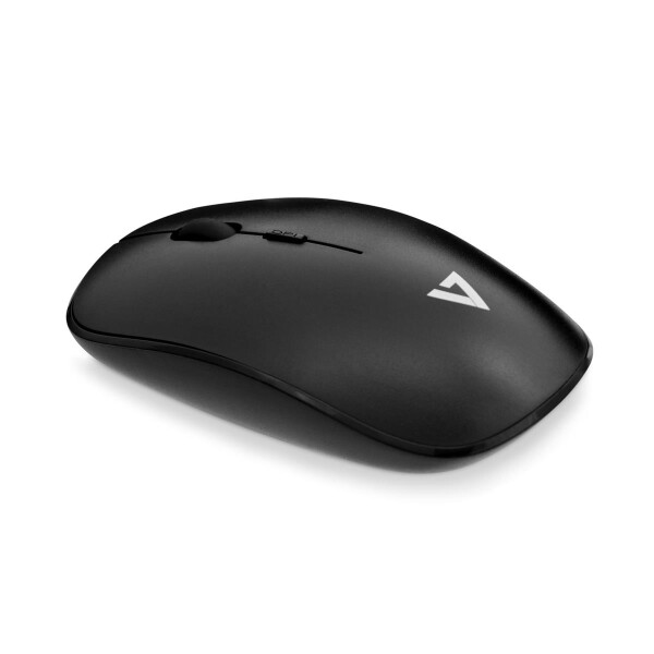 V7 Optische Wireless Maus – schwarz, Beidhändig, Optisch, RF Wireless, 1600 DPI, Schwarz