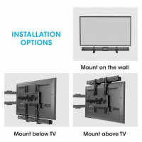 Manhattan 461849, Wand, 15 kg, Kunststoff, Stahl, Schwarz, Wand, Sonos, Bose, LG, JBL, Bang & Olufsen, Samsung, Sony, Yamaha