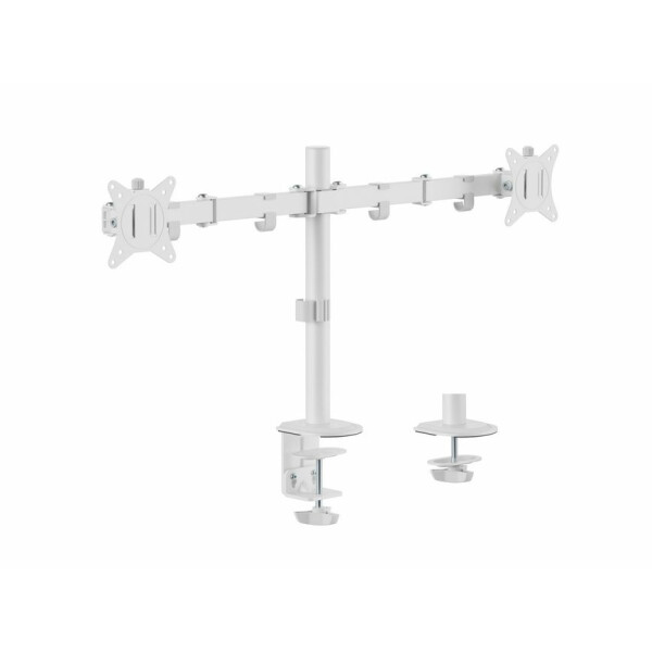 Equip 17"-32" Gelenk-Dual-Monitor-Tischhalterung, Weiß, Klemme/Durchführung, 18 kg, 43,2 cm (17"), 81,3 cm (32"), 100 x 100 mm, Weiß
