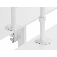 Equip 17"-32" Gelenk-Dual-Monitor-Tischhalterung, Weiß, Klemme/Durchführung, 18 kg, 43,2 cm (17"), 81,3 cm (32"), 100 x 100 mm, Weiß